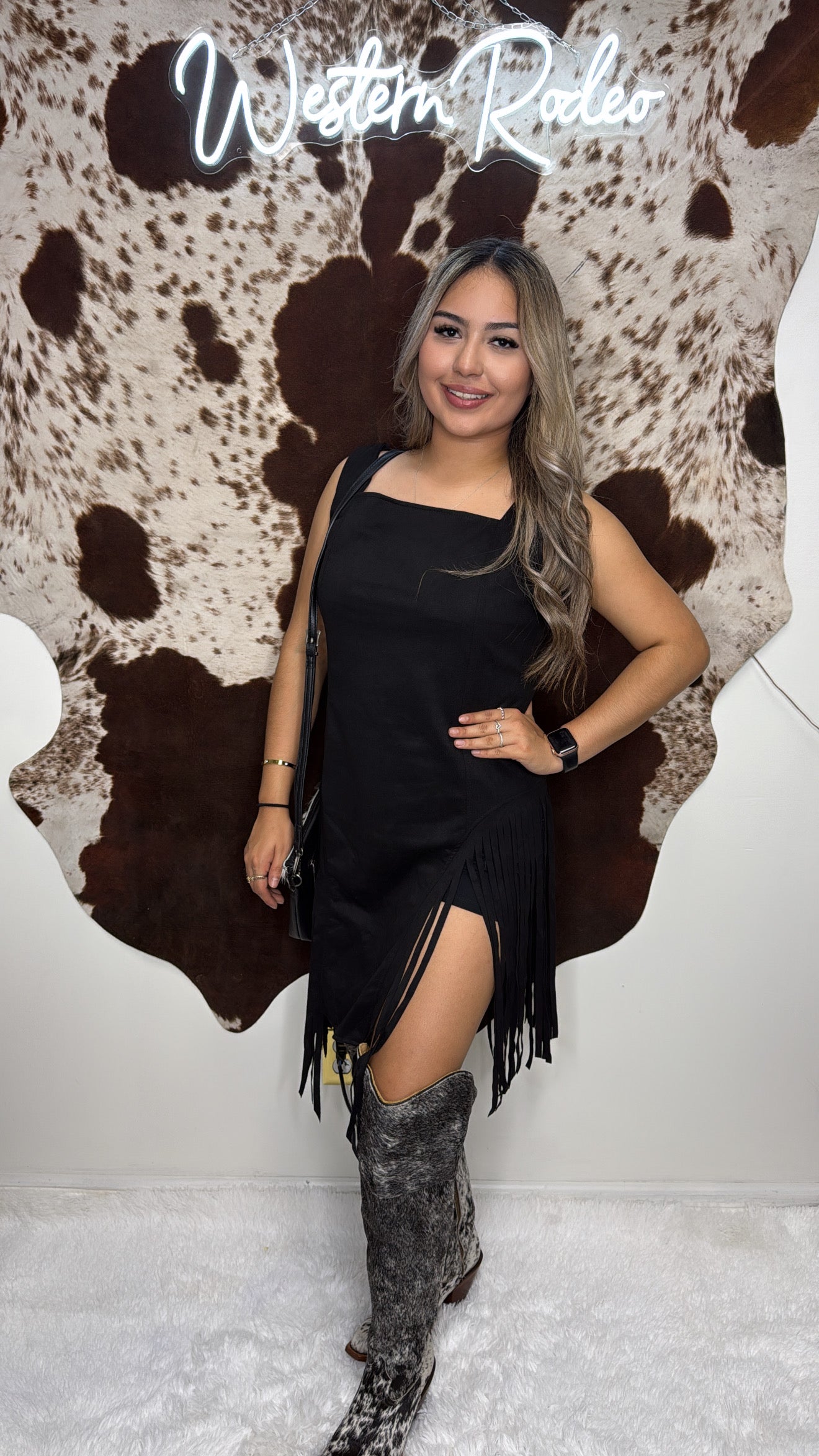 Fringe dress side cuts