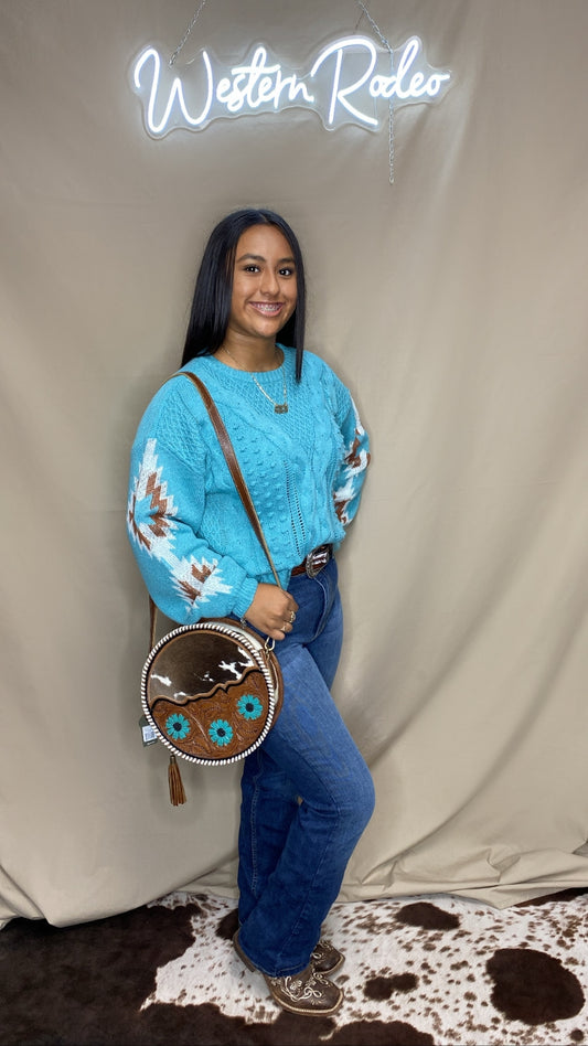 Ariat turquoise sweater