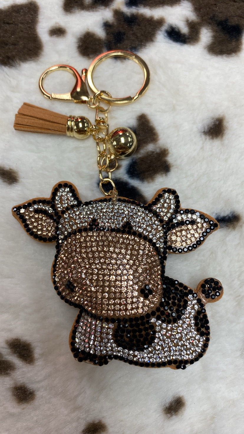 Cow keychain