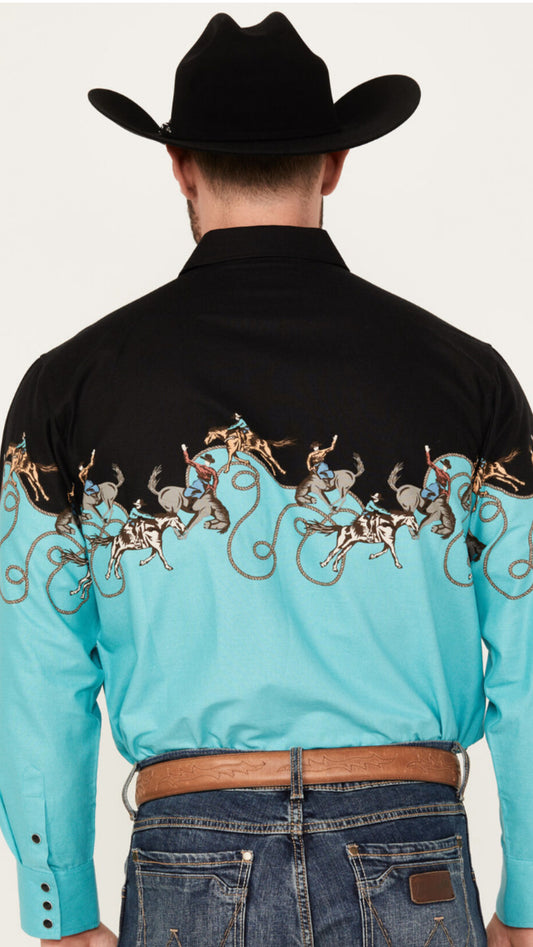 PANHANDLE MEN'S LONG SLEEVE SNAP WESTERN SHIRT