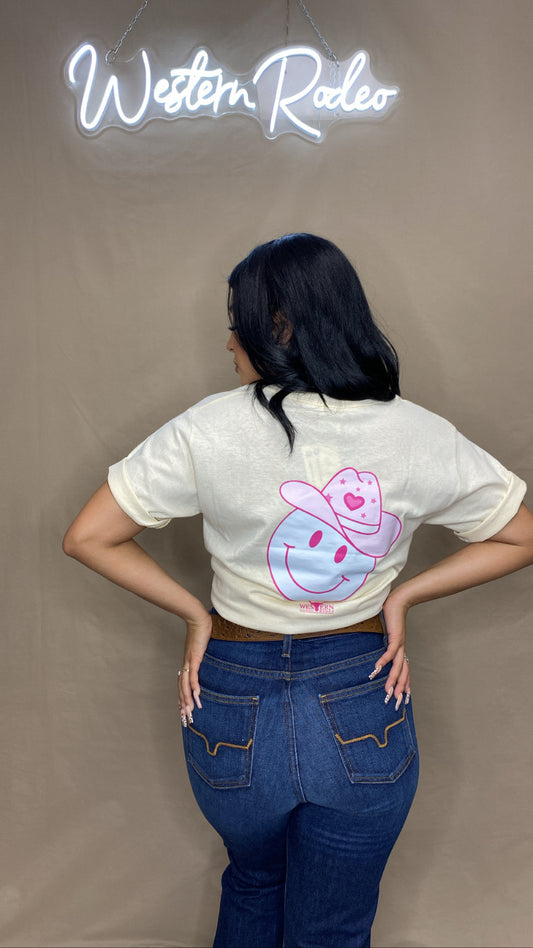 Tshirt cowboy smiley face