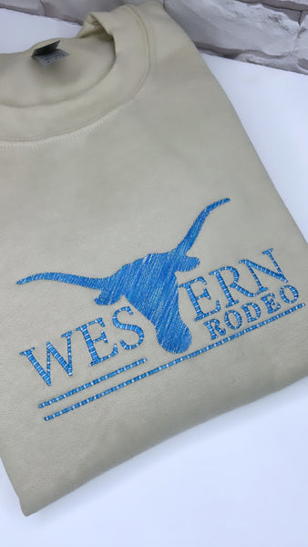 Custom Western Rodeo LOGO crewneck