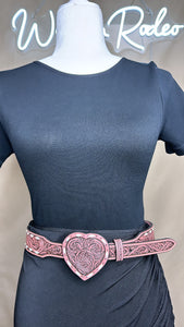 Heart buckle floral laced