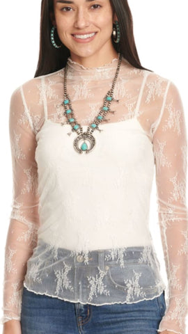 Lace top cream