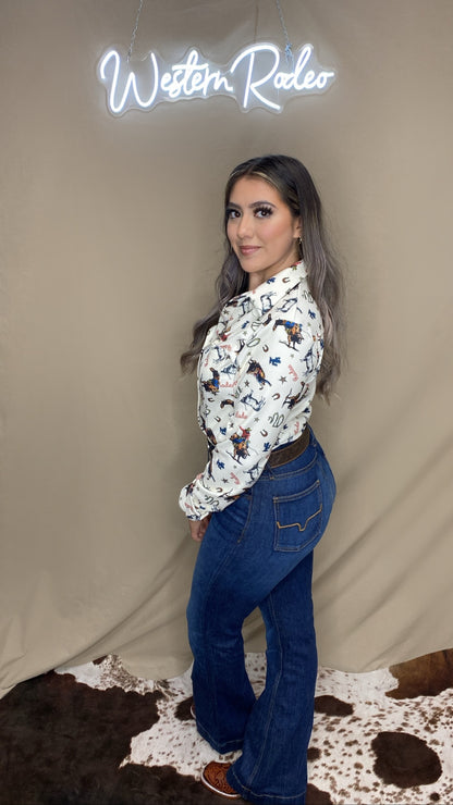 Wild West button down