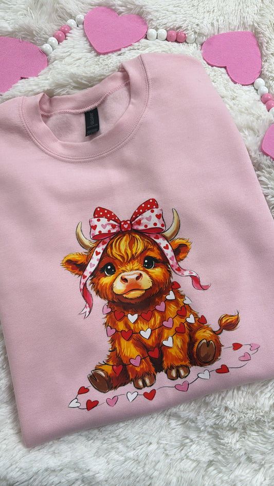 Cow valentines crewneck
