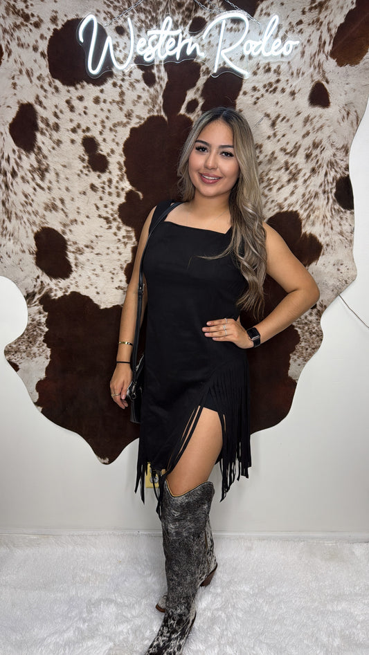 Fringe dress side cuts