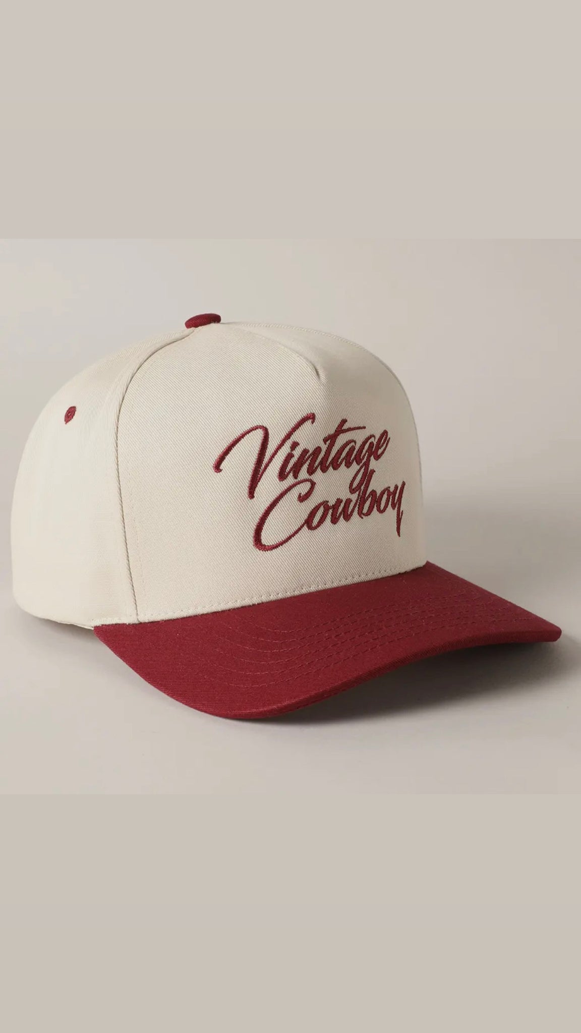 Burgundy vintage cap