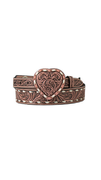 Heart buckle floral laced