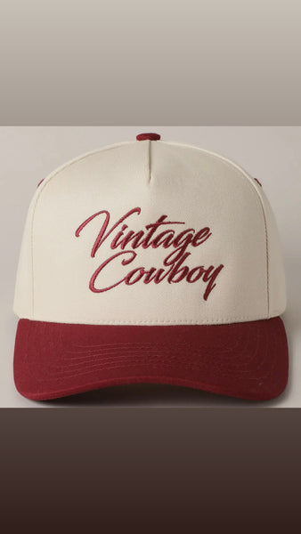 Burgundy vintage cap