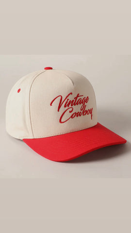 Red vintage cap