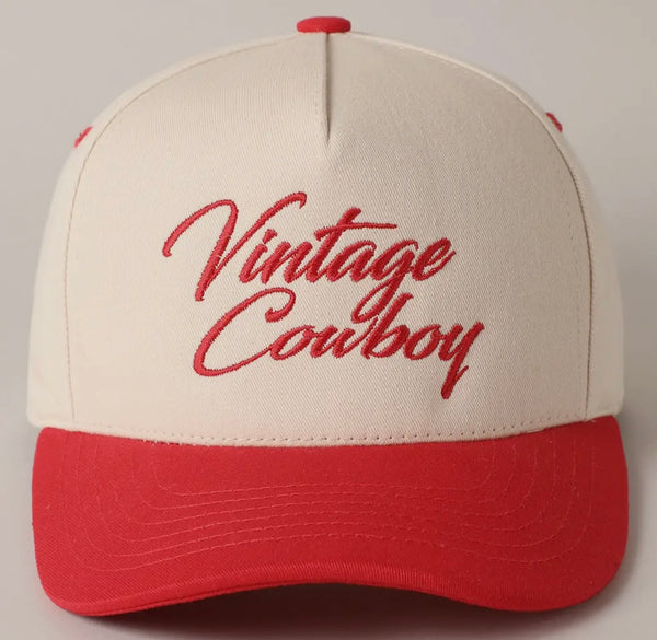 Red vintage cap