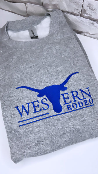 Custom Western Rodeo LOGO crewneck