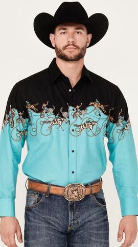 PANHANDLE MEN'S LONG SLEEVE SNAP WESTERN SHIRT