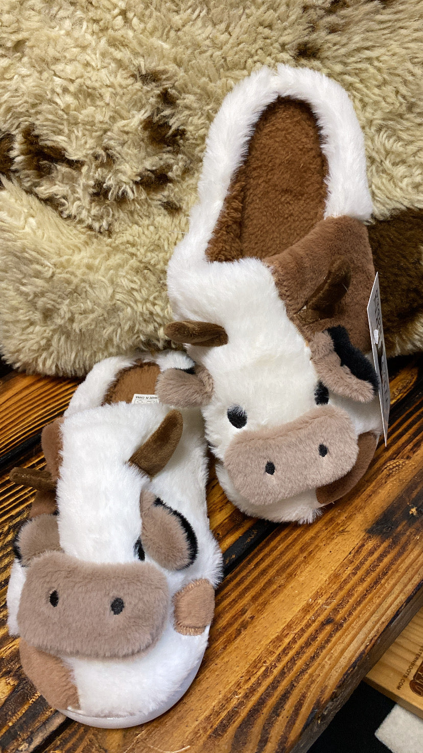 Slippers brown cow