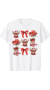 Unisex tshirt Coquette red bow