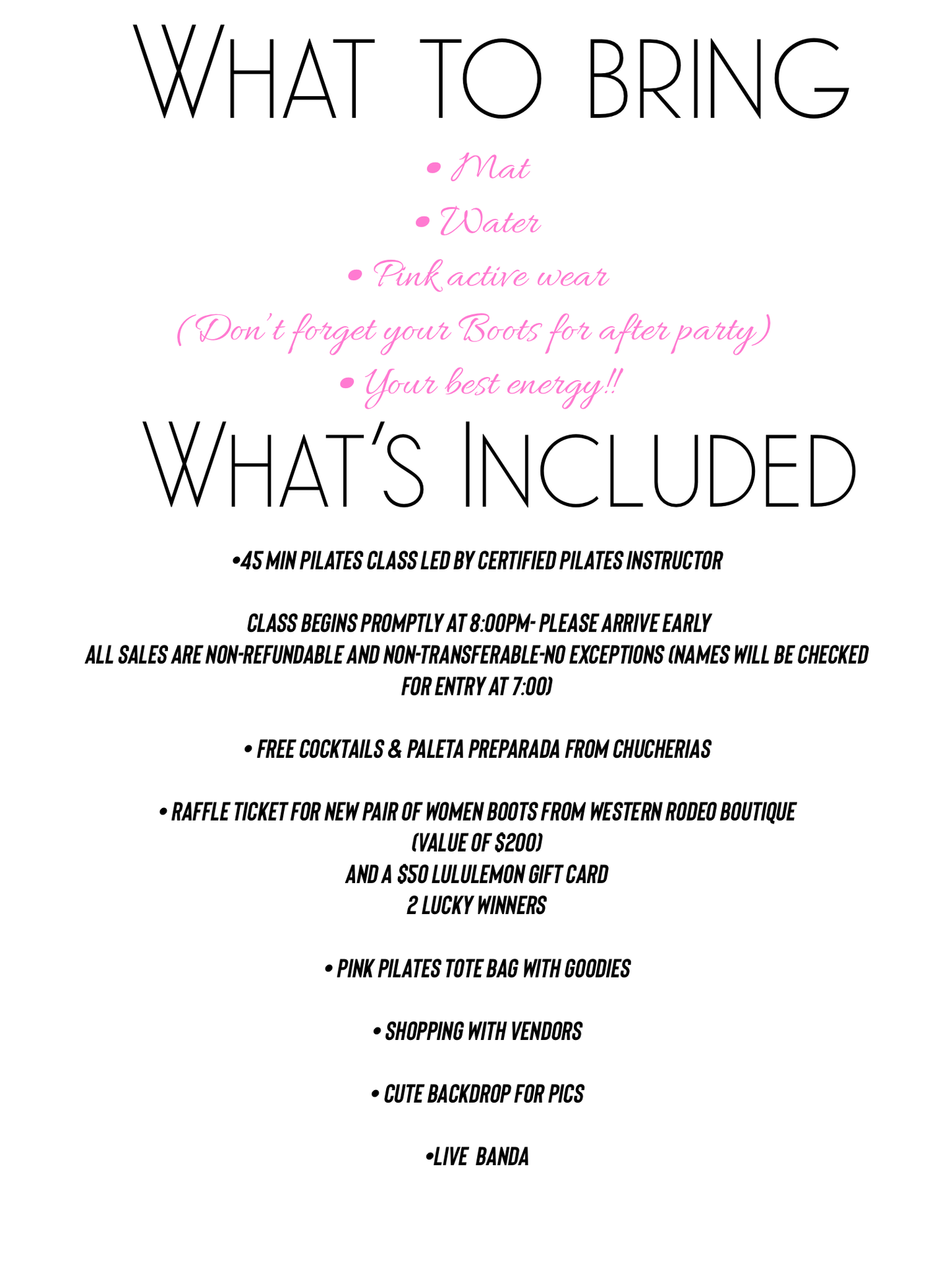 Pink Pilates and Banda