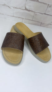 Tooled sandals