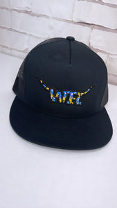 WR Aztec hat blue/yellow