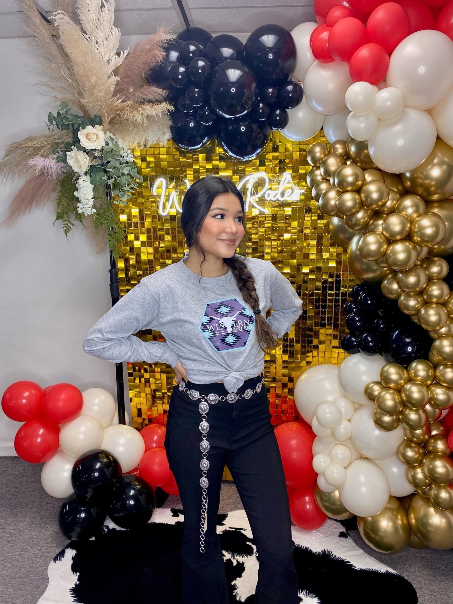 Unisex Grey logo Aztec