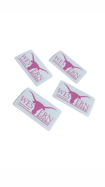 Western rodeo logo Pink stickers