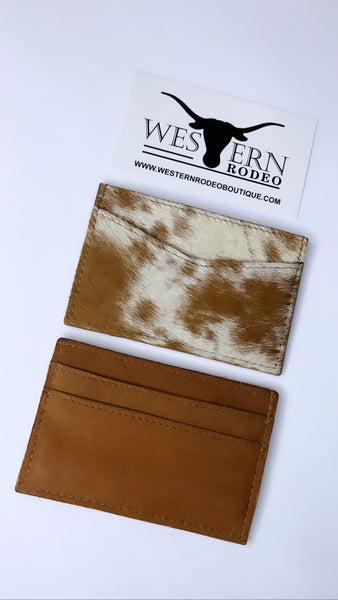 Cowhide card holder #2 brown