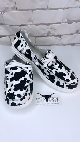 Shoes cow print