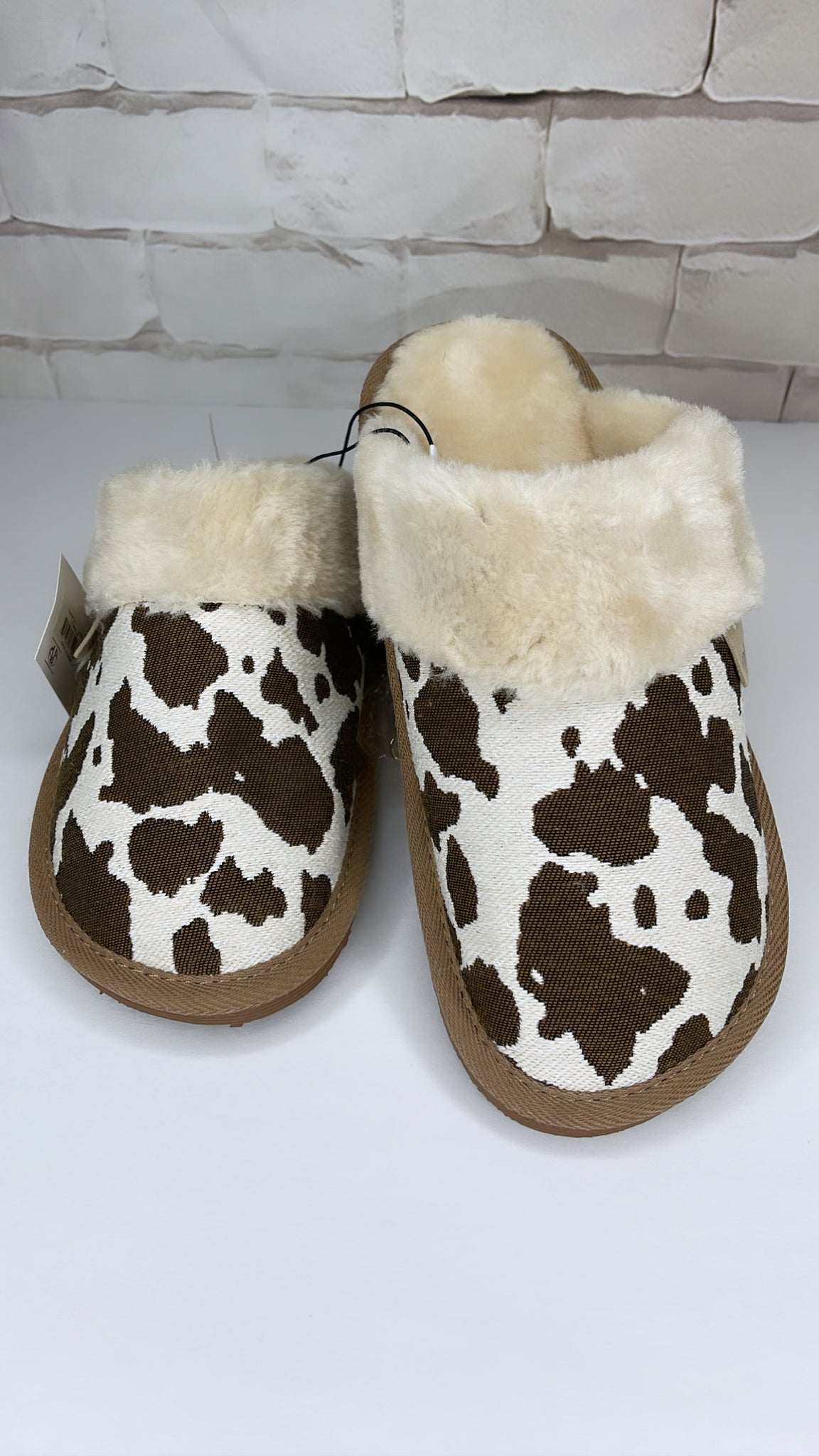 Cowprint slippers