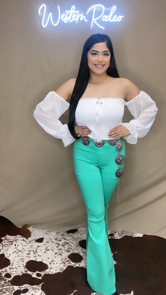 Mint green pants