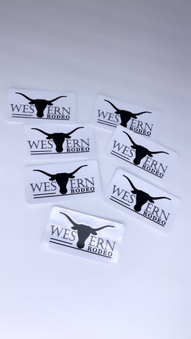 Western rodeo logo stickers