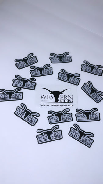 Western rodeo hat patch sticker