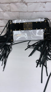 Bag transparent Lv cowhide black