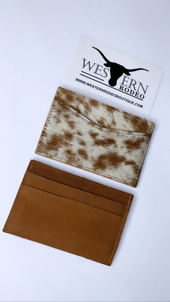 Cowhide card holder #3 brown