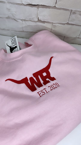 Crewneck pink/red WR logo