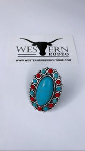 Ring Malani red/turquoise