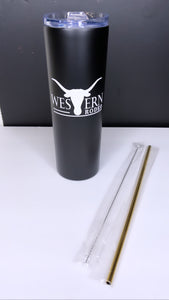 Tumbler gold straw