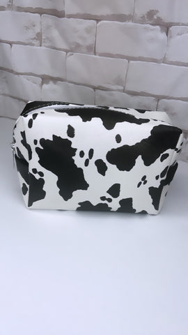 Cow print cosmetic bag #3