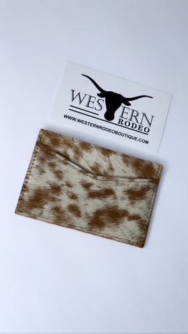 Cowhide card holder #3 brown